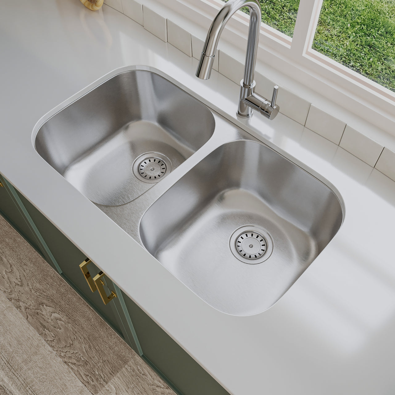 C-5050 Even Double Bowl (50/50) Stainless Steel Kitchen Sink