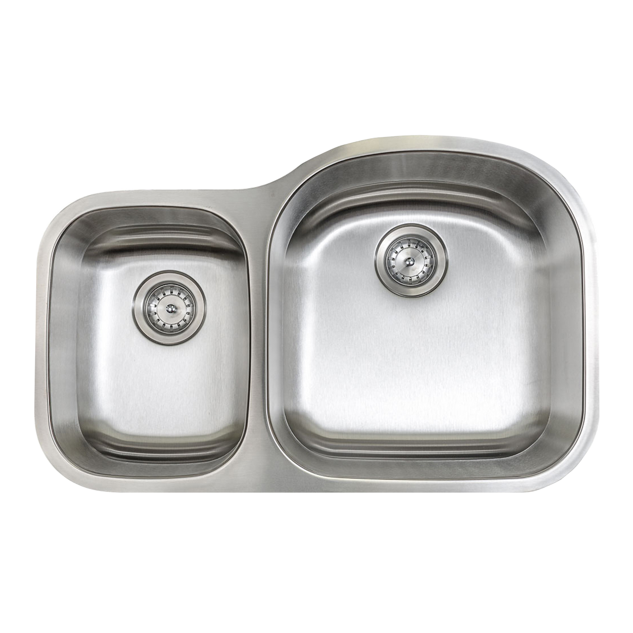 C-7030R Offset Double Bowl (70/30 Large bowl on Right) Stainless Steel Kitchen Sink