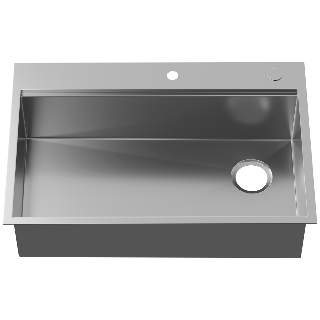 RWS-33" Workstation Single Basin Stainless Steel Kitchen Sink