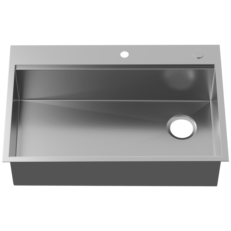 RWS-33" Workstation Single Basin Stainless Steel Kitchen Sink