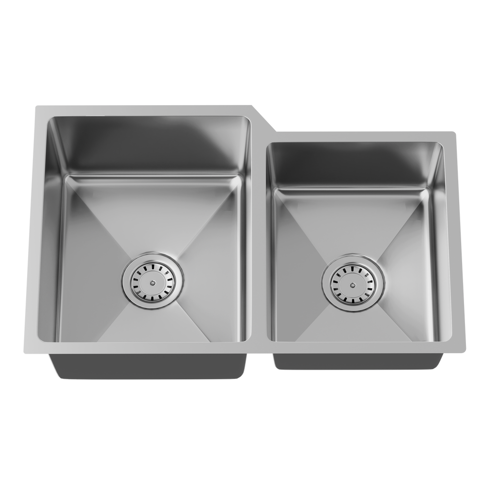 E-6040 Offset Double Bowl (60/40) Stainless Steel Kitchen Sink