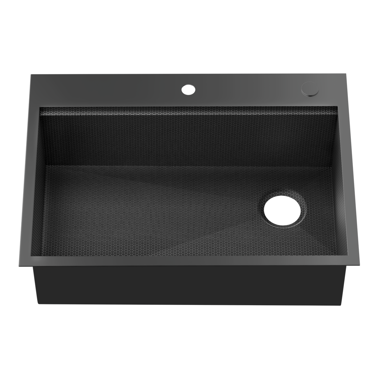 RP-30" Full Embossed (Black) Single Basin Stainless Steel Kitchen Sink