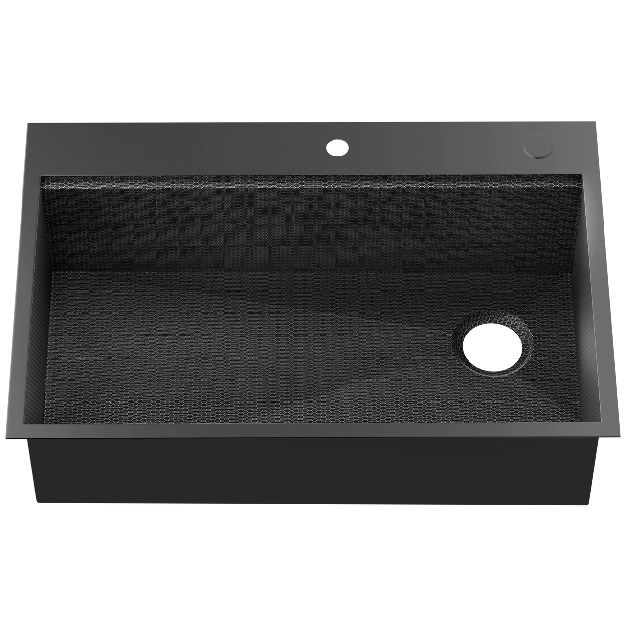 RP-33" Full Embossed (Black) Single Basin Stainless Steel Kitchen Sink